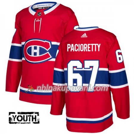 Montreal Canadiens Dresy Max Pacioretty 67 Červená 2017-2018 Adidas Authentic - Dětské